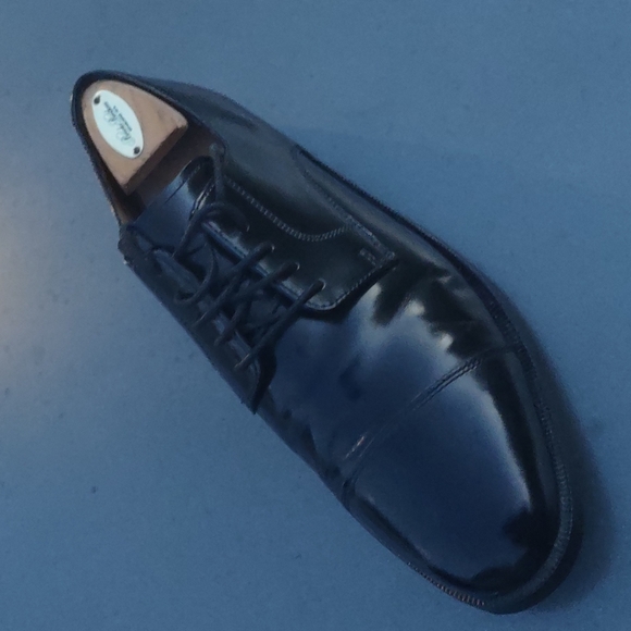 Cole Haan/Vibram® Men’s Caldwell Derby Black Leather Cap Toe Lace Up Oxford - Picture 11 of 17